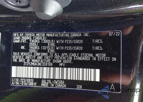 2022 Lexus Rx 350 F Sport Handling z USA, uszkodzony, nr VIN 2T2YZMDA3NC359189